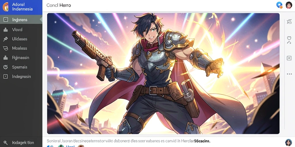 Screenshot menunjukkan karakter utama dalam aksi.