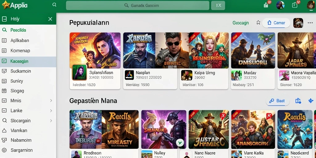 Tampilan awal yang menarik dan mudah digunakan.